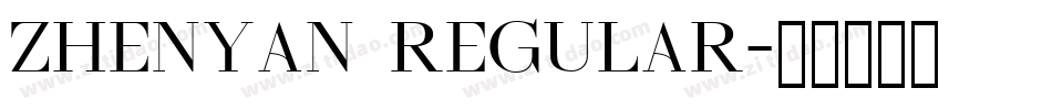 Zhenyan regular字体转换
